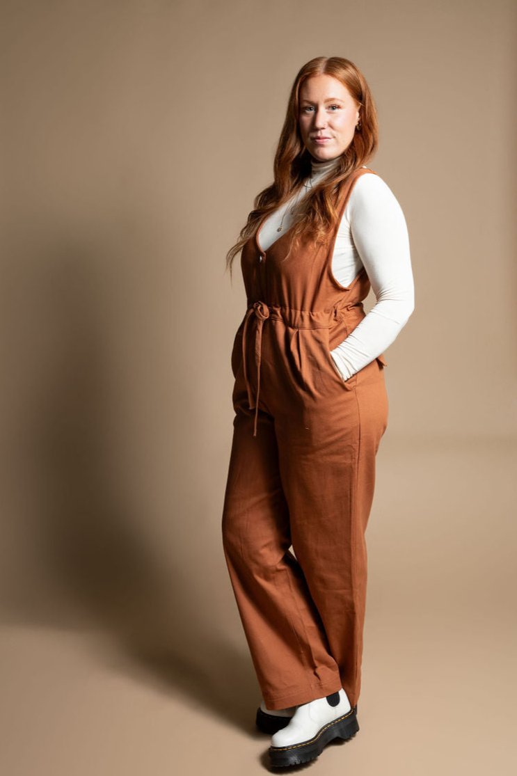 Quinn Twill Sleeveless Jumpsuit