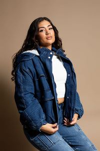 Delilah Denim Sherpa Jacket