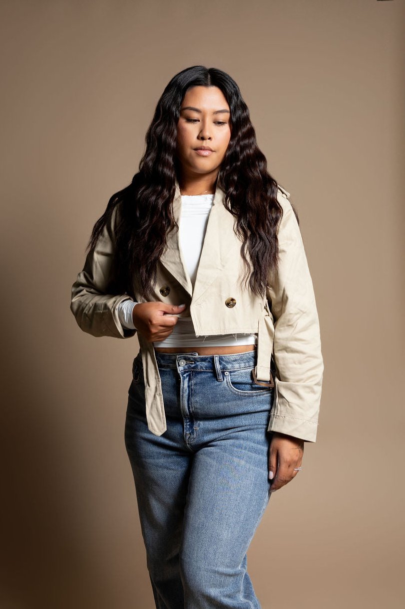 Astrid Cropped Trench Jacket