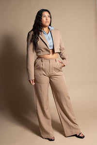 Felicity Cropped Jacket and Trouser Set